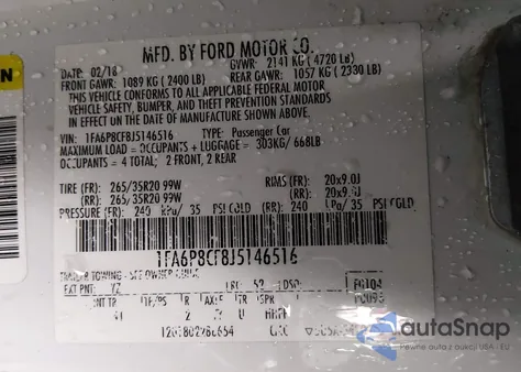 2018 Ford Mustang Gt Premium z USA, uszkodzony, nr VIN 1FA6P8CF8J5146516